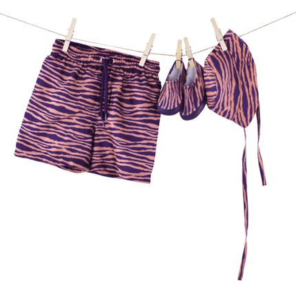 Swim Essentials Zonnehoedje Baby Zebrastrepen Blauw koop je bij Babywinkel