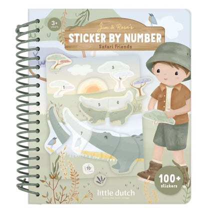 Little Dutch Libro de pegatinas «Por números» de Jim Safari Fiends