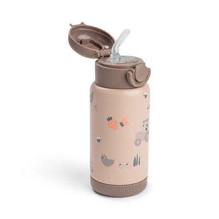 <tc>Done by Deer</tc> Botella térmica con pajita Tiny Farm Powder, 340 ml