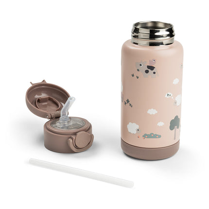 <tc>Done by Deer</tc> Botella térmica con pajita Tiny Farm Powder, 340 ml