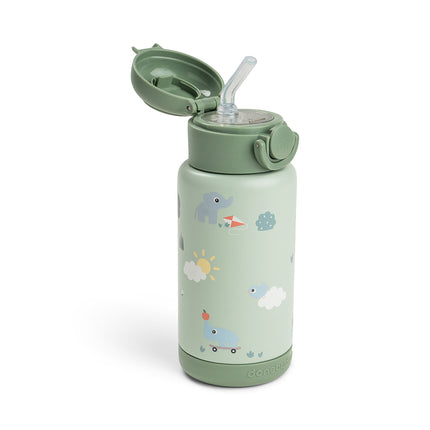 <tc>Done by Deer</tc> Botella térmica con pajita Playground Green, 340 ml