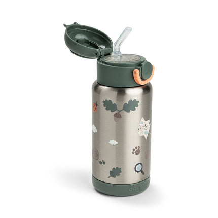 <tc>Done by Deer</tc> Botella térmica con pajita Tiny Trails Green 340 ml