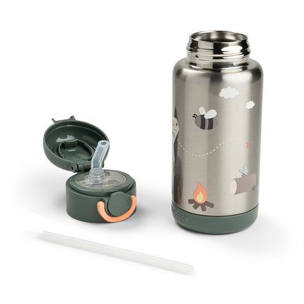 <tc>Done by Deer</tc> Botella térmica con pajita Tiny Trails Green 340 ml
