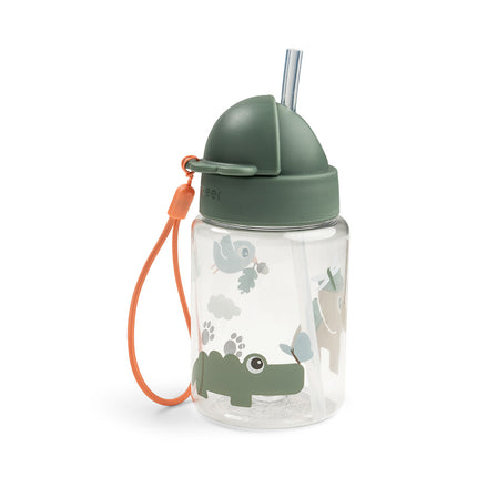 <tc>Done By Deer</tc> Vaso con pajita Tiny Trails Green 280 ml