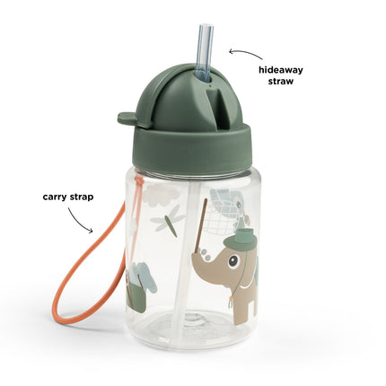 <tc>Done By Deer</tc> Vaso con pajita Tiny Trails Green 280 ml