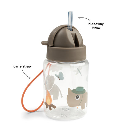 <tc>Done By Deer</tc> Vaso con pajita Tiny Trails Sand 280 ml