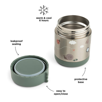 Caja de almacenamiento Done Bye Deer Tiny Trails Green 300 ml
