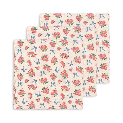 3 PACK MUSLIN CLOTH GOTS BELLA ROSITA - Babywinkel - 5715681099803
