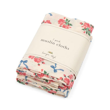 3 PACK MUSLIN CLOTH GOTS BELLA ROSITA - Babywinkel - 5715681099803