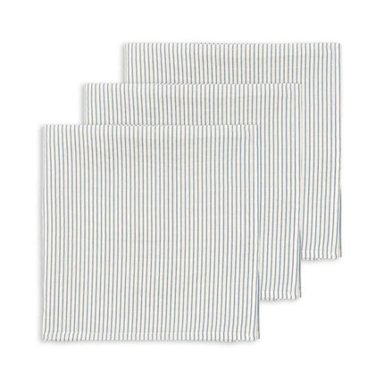 3 PACK MUSLIN CLOTH GOTS STRIPE BLUIE - Babywinkel - 5715681099827