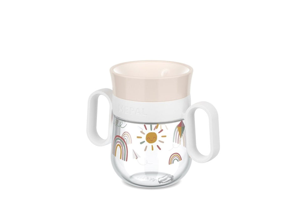 360° drinkbeker Mepal Mio 200 ml - Sunshine & Rainbow - Babywinkel - 8720294055365