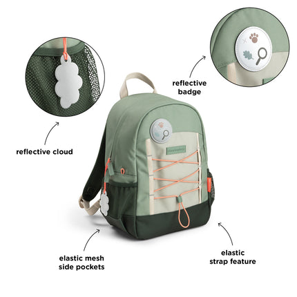 <tc>Done By Deer</tc> Mochila Tiny Trails Green 13 L