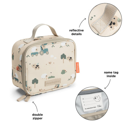 <tc>Done By Deer</tc> Bolsa térmica para el almuerzo Tiny Farm Sand, 2,8 l