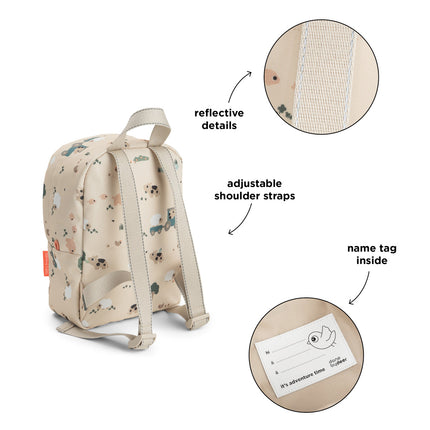 <tc>Done By Deer</tc> Mochila Tiny Farm Sand 4L