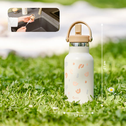 <tc>Babymoov</tc> Little Explorer: botella térmica de acero inoxidable color marfil