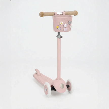 <tc>Banwood</tc> Cesta para patinetes y bicicletas infantiles Pin<tamp>Ride Faded Pink</tamp>