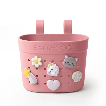 <tc>Banwood</tc> Cesta para patinetes y bicicletas infantiles Pin<tamp>Ride Raspberry</tamp>
