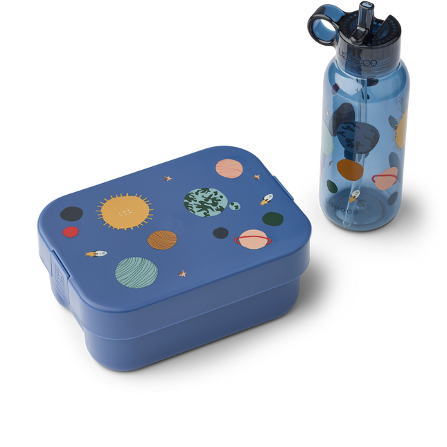 Set Fiambrera Estampada Chelsey Universo/Azul marino clásico