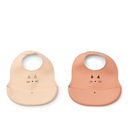 <tc>Liewood</tc> Babero Ember Cat Appleblossom/Rosa Toscana