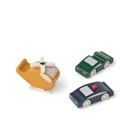 Liewood Coches de juguete Jordy, 3 unidades