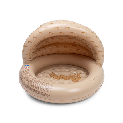 <tc>Swim Essentials</tc> Piscina infantil – Beige Leopard con cubierta
