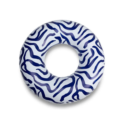 Anillo de baño negro rayas vibrantes