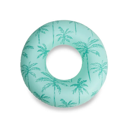 Anillo de natación verde palmeras