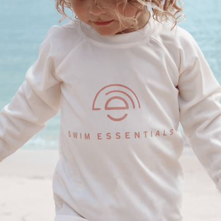 <tc>Swim Essentials</tc> Camiseta de baño de manga larga blanca de Pure Tones