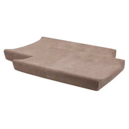 Aankleedkussenhoes Badstof 50x70cm - Milky Coffee - 2 Stuks - Babywinkel - 8717329399556