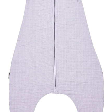 Baby zomer slaapoverall jumper pre - washed hydrofiel Uni - soft lavender - Babywinkel - 4054703807240