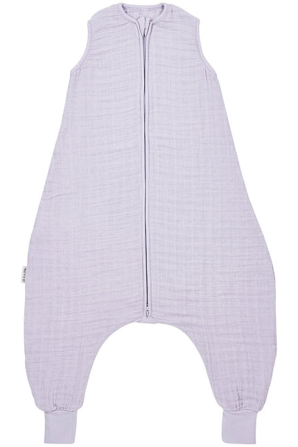 Baby zomer slaapoverall jumper pre - washed hydrofiel Uni - soft lavender - Babywinkel - 4054703807240