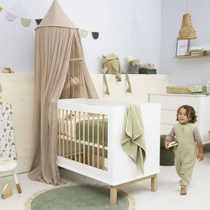 Baby zomer slaapoverall jumper pre - washed hydrofiel Uni - soft olive - Babywinkel - 4054703807042
