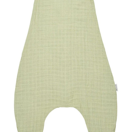 Baby zomer slaapoverall jumper pre - washed hydrofiel Uni - soft olive - Babywinkel - 4054703807042