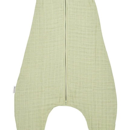 Baby zomer slaapoverall jumper pre - washed hydrofiel Uni - soft olive - Babywinkel - 4054703807042