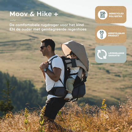 Babymoov Draagzak Moov & Hike Met Rugdrager en regenhoes koop je bij Babywinkel