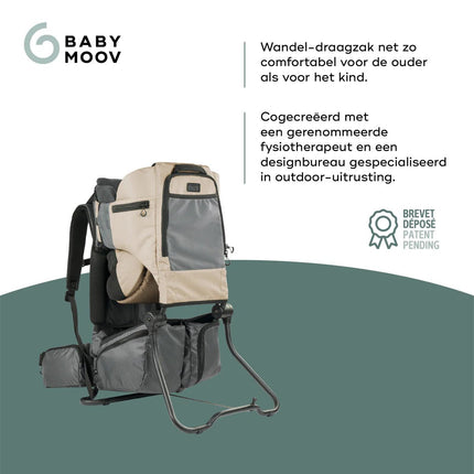 Babymoov Draagzak Moov & Hike Met Rugdrager en regenhoes koop je bij Babywinkel
