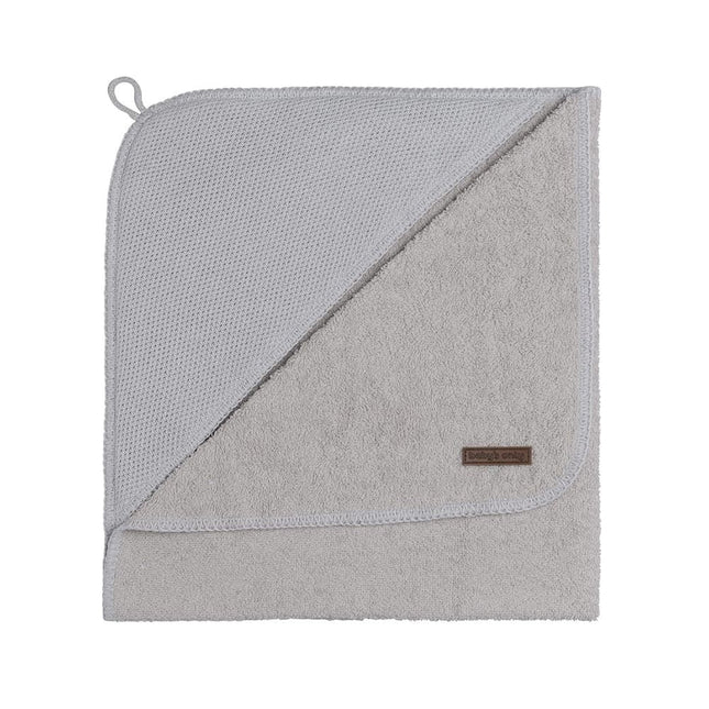Baby's Only Badcape Baby Classic Zilver/Grijs 75x85cm koop je bij Babywinkel
