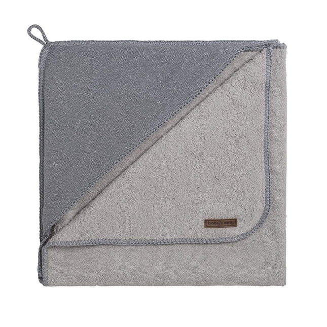 Baby's Only Badcape Baby Sparkle Zilvergrijs 75x85cm koop je bij Babywinkel