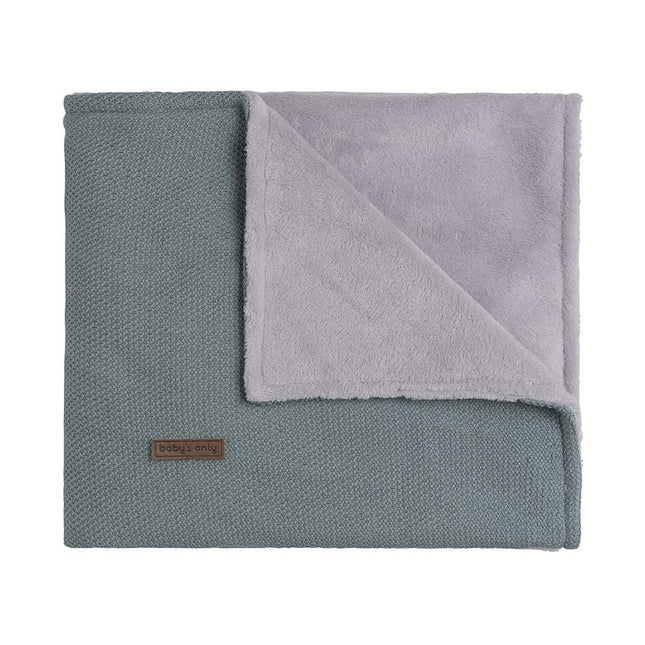 Baby's Only Ledikantdeken Teddy Classic Stonegreen koop je bij Babywinkel
