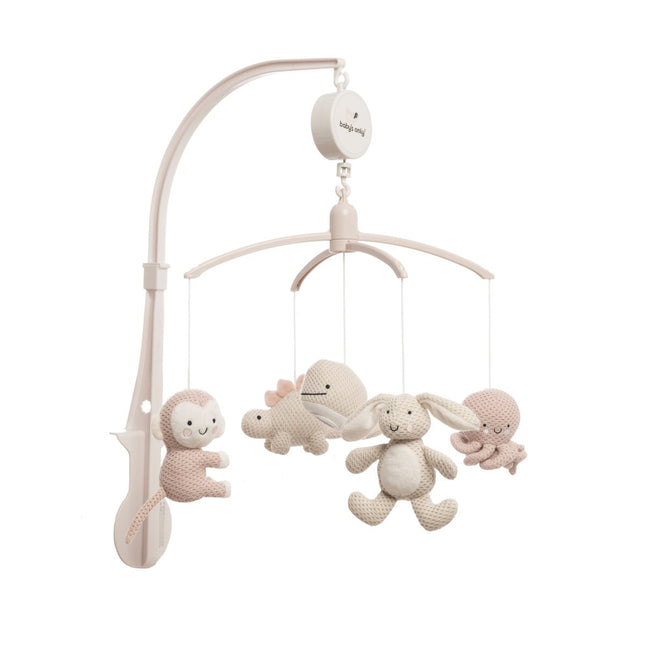Baby's Only Muziekmobiel Animals Oud Roze/Warm Linen koop je bij Babywinkel