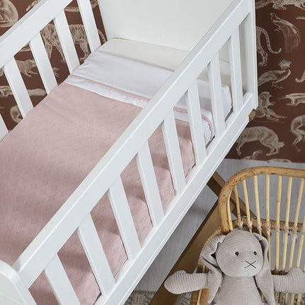 Baby's Only Wiegdeken Chenille Reef Misty Pink - Baby's Only - Babywinkel - 8720512360677