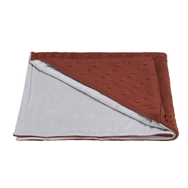 Baby's Only Wikkeldeken Baby Chenille Cable Brique koop je bij Babywinkel