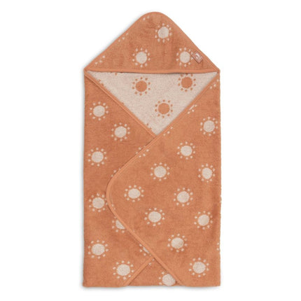 Badcape Badstof Light Terra - Jacquard koop je bij Babywinkel