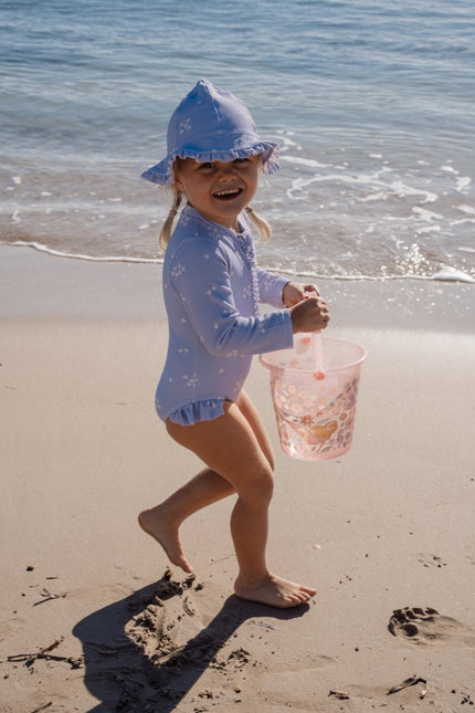 Badpak met lange mouwen en ruches Dreamy Lavender koop je bij Babywinkel