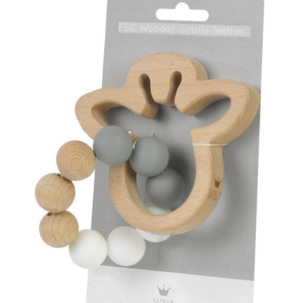 BamBam Bijtring Houten Giraffe Bijtring - BamBam - Babywinkel - 8711811096619