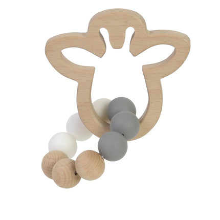 BamBam Bijtring Houten Giraffe Bijtring - BamBam - Babywinkel - 8711811096619