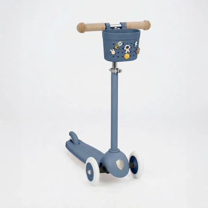 Banwood Kinderstep- en Fietsmandje Pin & Ride Deep Sea koop je bij Babywinkel