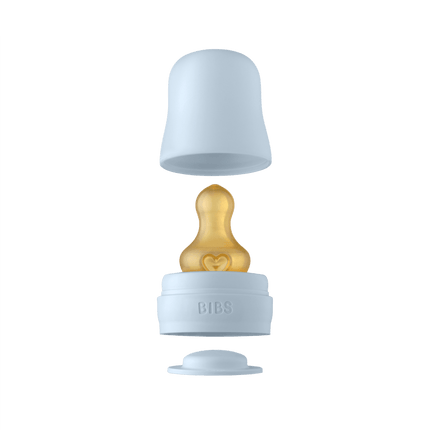 BIBS Babyfles Glas 110ml Baby Blue - BIBS - Babywinkel - 5713795238651