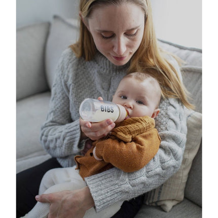 BIBS Babyfles Glas 110ml Baby Blue - BIBS - Babywinkel - 5713795238651