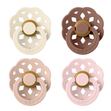 <tc>BIBS</tc> Tamaño de la tetina 1 Boheme Marfil/Cepillo/Madera/flor 4 uds.